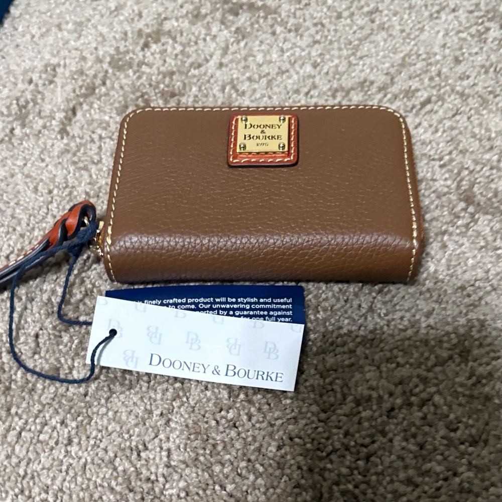 Dooney & Bourke Tan Leather Card Holder